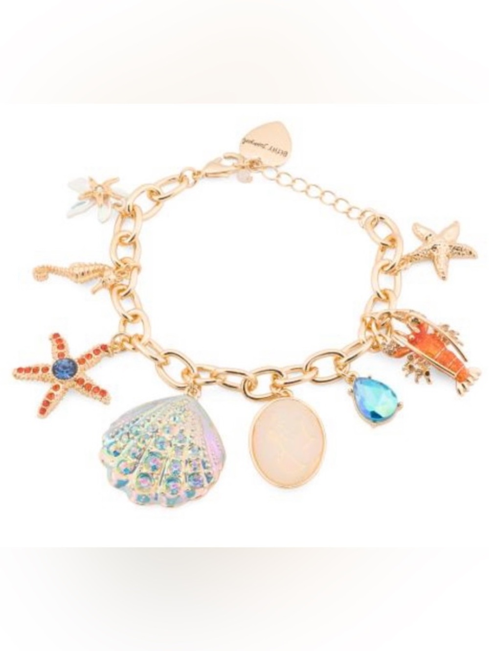 BETSEY JOHNSON SET Mermaid Jewels Sea Life Bracelet Ring & Earrings NEW NWT - Picture 4 of 16